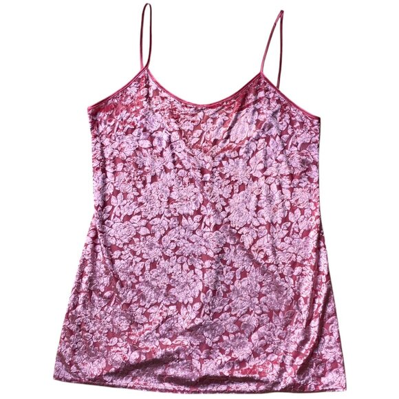 Vintage Burnout Velvet Floral Slip Dress Pink Mini Coquette Barbiecore Fairy-L - Picture 2 of 13